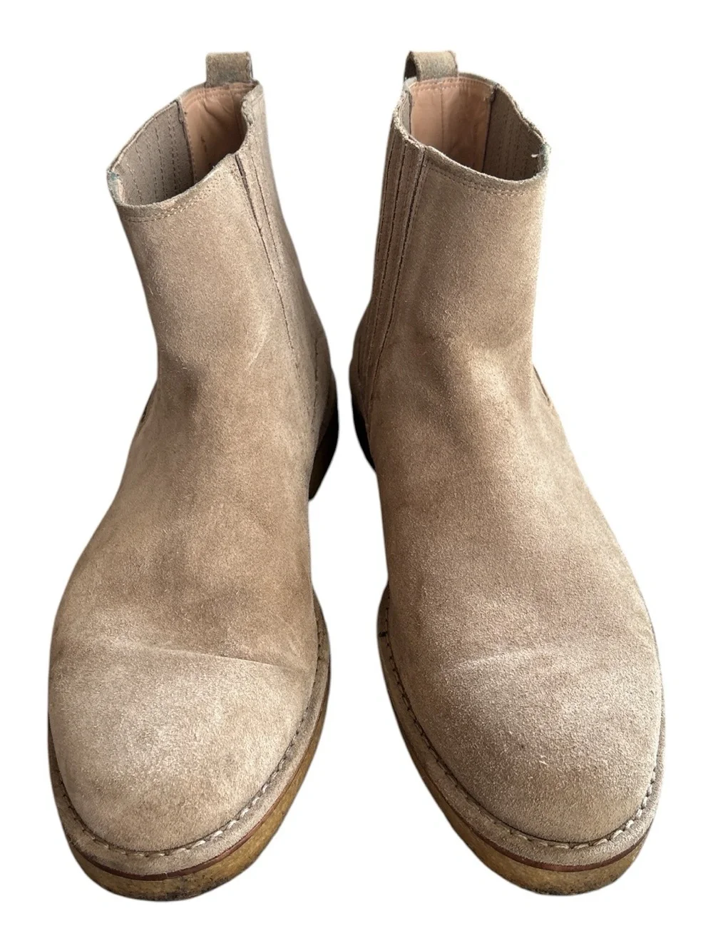Vince Carmine Suede Chelsea Boots Crepe Sole - Made In Italy 12M